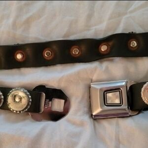 Stylish Black and SilverSeat Belt Belt